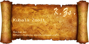 Kubala Zsolt névjegykártya